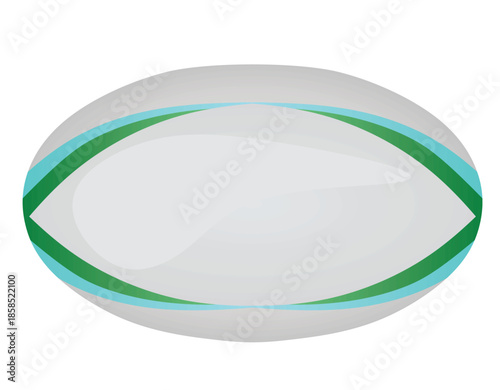 White rugby ball. vector illustration