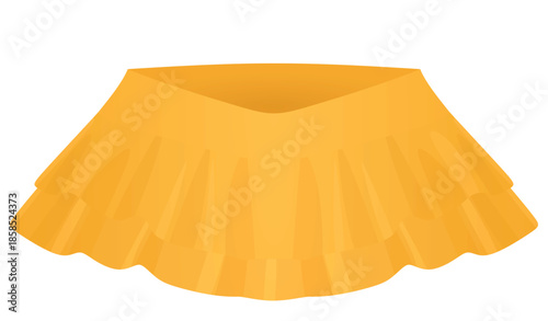 Yellow micro skirt. vector illustration