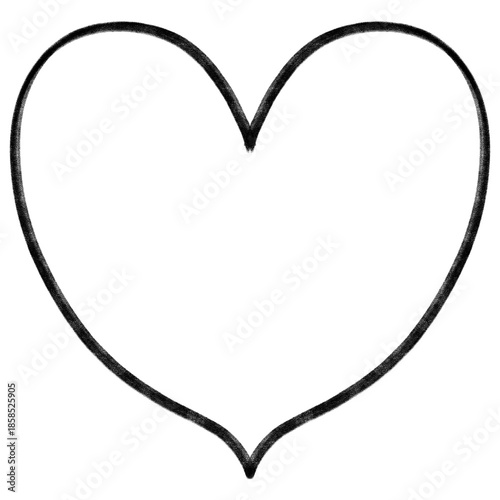 Heart shape simple doodle