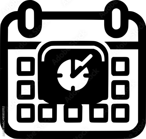Timing Matters: a graphic illustration captures the essence of scheduling, planning, and deadlines in a sleek, minimalist style. The illustration highlights the importance of time.