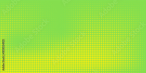 Bright pop art background in green and yellow colors dot haltone retro style, vector illustation full hd