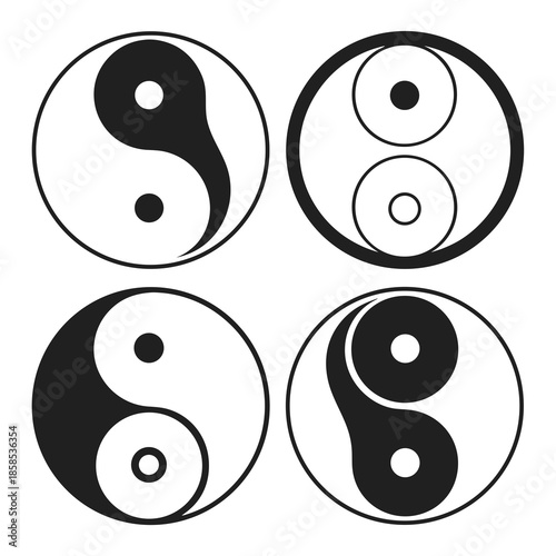 Yin and yang symbols