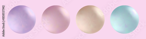 Set of realistic glossy glass ball.