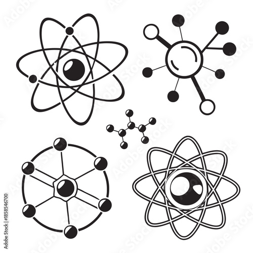 Atomic structures illustration