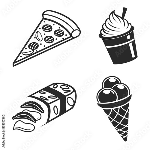 Delicious food icons