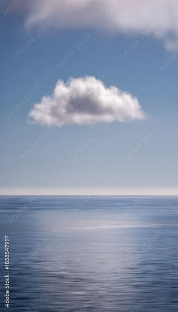 Fototapeta premium Serene ocean vista a tranquil escape showcasing calming reflections and soft sunlight backdrop