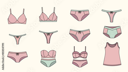 Collection of Womens Lingerie and Swimwear.