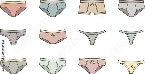 Collection of Various Womens Underwear Styles.