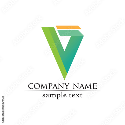  V letters business logo and symbols template