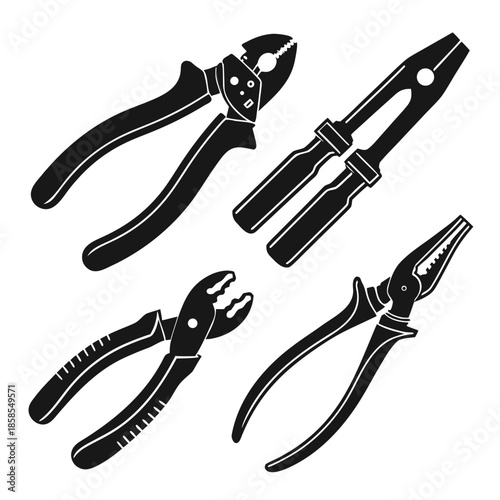 Tableau sur toile Set of electrical tools