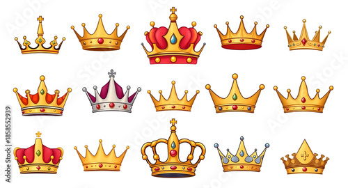 goldencrown, crownset, crowns, royalty, royal, kingly, queenly, monarch, throne, empire, imperial, luxury, regal, noble, medieval, fantasy, fairytale, jewel, gemstone, ornament, decorative, ornate, pr