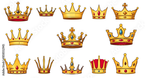 goldencrown, crownset, crowns, royalty, royal, kingly, queenly, monarch, throne, empire, imperial, luxury, regal, noble, medieval, fantasy, fairytale, jewel, gemstone, ornament, decorative, ornate, pr