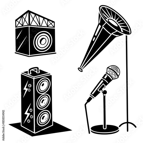 Music equipment icons