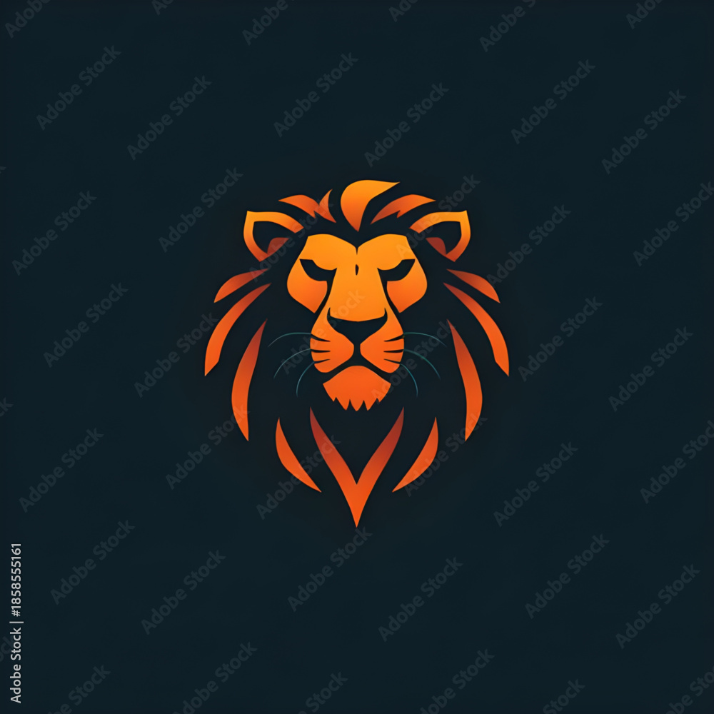 Obraz premium lion vector art, geometric lion head, luxury lion emblem, shield crest lion, line art lion head, roaring beast vector, mascot lion illustration, decorative feline head, african wildlife symbol, lion f