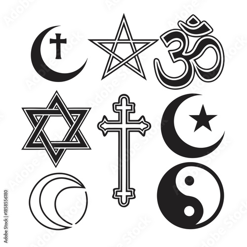 Collection of spiritual symbols