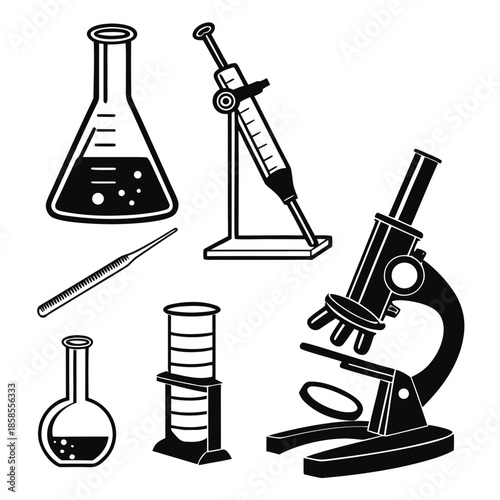 Scientific equipment illustration