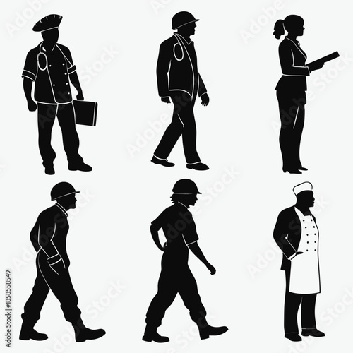 Silhouettes of professionals