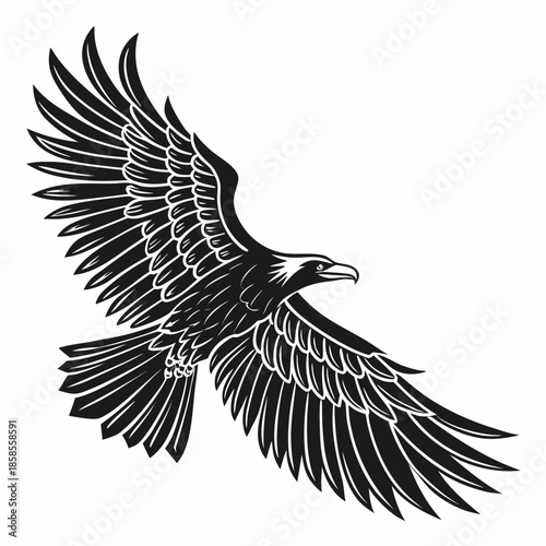 Majestic eagle in flight