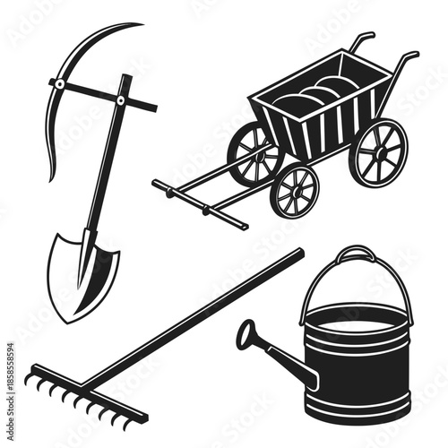 Garden tools illustration