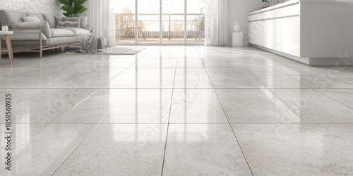 Contemporary residential design featuring shiny ceramic tiles with a grid pattern, ideal for layout planning in bathrooms and laundry rooms