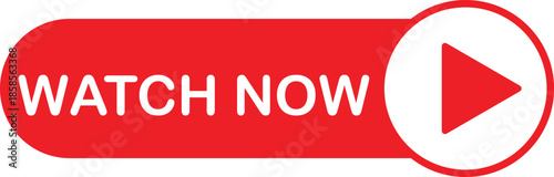A red rounded rectangular button with white text 'WATCH NOW' and a white circle containing a red play icon, indicating a call to action for video content.
