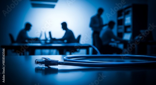 Team collaboration in modern office