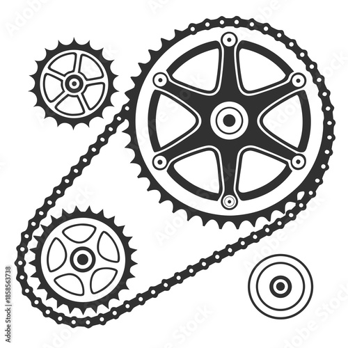 Bicycle gears and chain