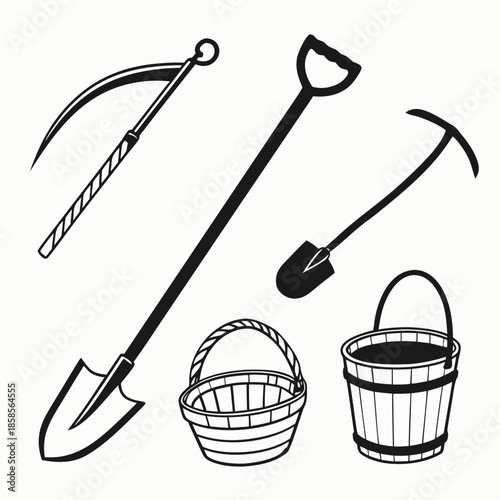 Garden tools illustration