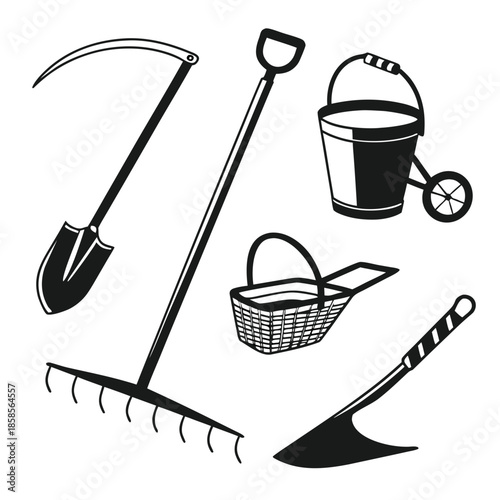 Garden tools illustration
