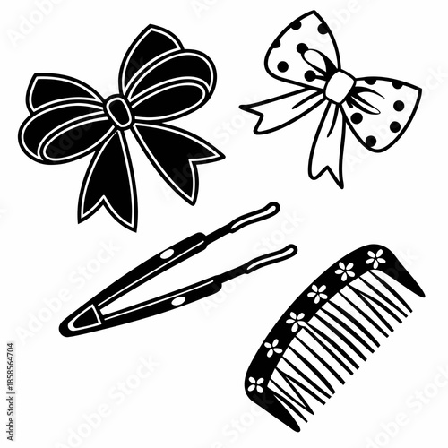 Hair accessories illustration