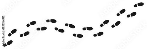 Footprint trail human foot print steps silhouette
