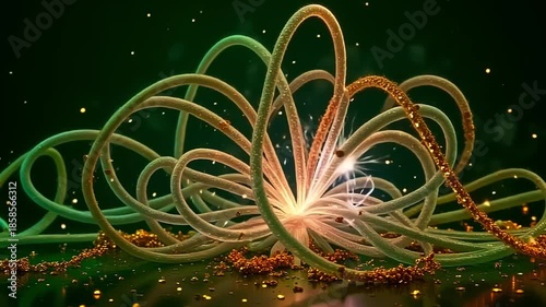 glow fibril burst roughage wander mesh, constitute strong volute along angstrom fleeceable background, with gold flashes terpsichore indiana angstrom lively, gay vista astatine midday.