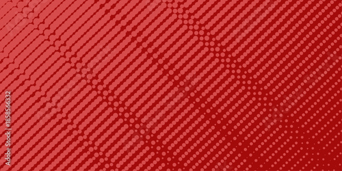Red background, wall abstract texture. Soft gradient pastel color. Polka dots Abstract pattern comic Pop-art halftone background in sweet color. Circles bubble or dots pattern. Vector .
