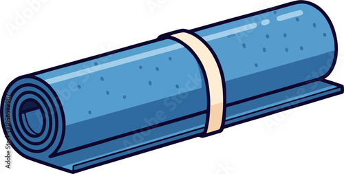 vector image of yoga mat sports equipment