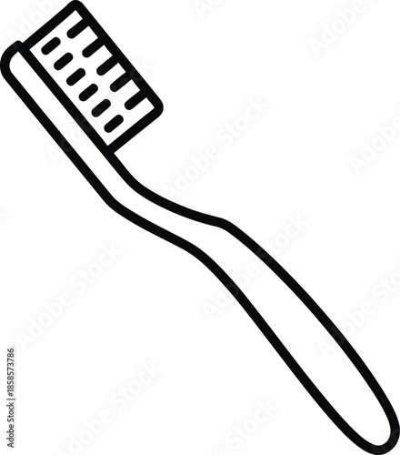 Simple black and white line drawing of a handheld cleaning brush