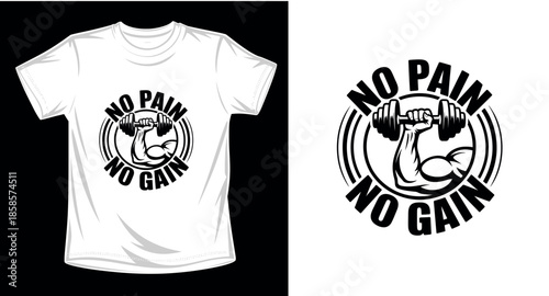 Gym graphic vector art t-shirt design print template