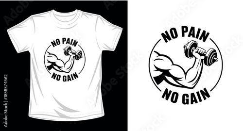 Gym graphic vector art t-shirt design print template