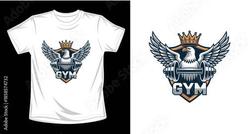 Gym graphic vector art t-shirt design print template