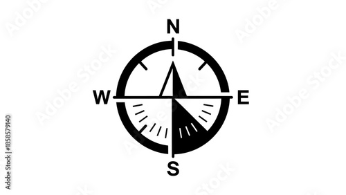 vector illustration of a compass