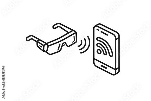 Augmented Reality Glasses Connecting to Smartphone