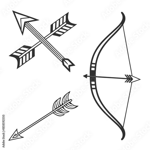 Arrows and bow illustration