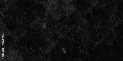 Dark black grunge background with textured stains and vignette wall effect, cement wall background in vintage style, black or dark gray rough grainy stone texture background, old gray wall background.