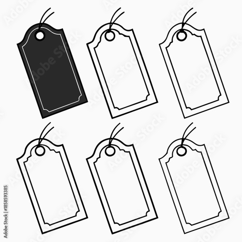 Foto Set of six vintage tags