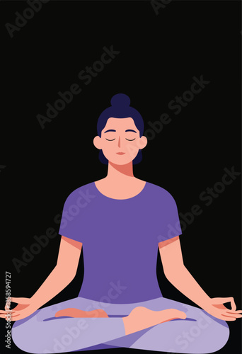 Person in lotus pose meditating, eyes closed, with hands in mudra