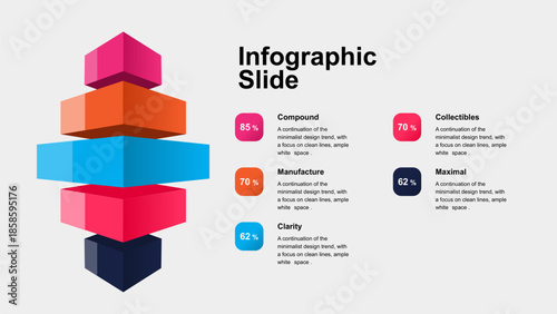 Infographic Slide with Stacked Isometric Layers