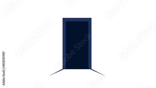 Open Dark Doorway Entrance Illustration