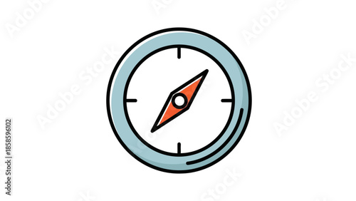 Free Download Navigation Compass Icon Pointing North East - GFXLoad