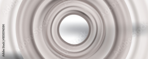 3d rendering concentric background with random rotated geometry shapes