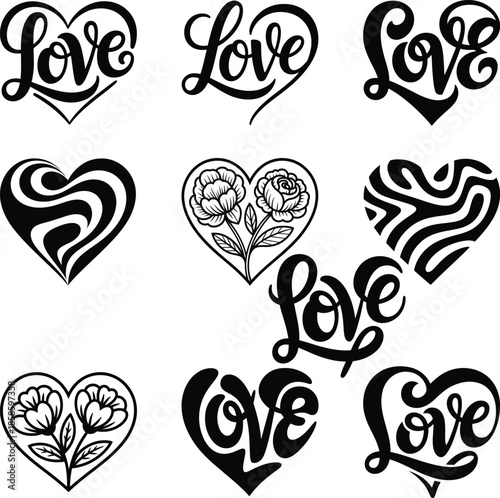 Laser Cut Heart Ornaments SVG Bundle: Floral Papercut Template 
Set of hearts for valentine's day  eps| Love decor,Love eps,Love sign,dxf files for cnc, laser cut templates | Dxf, Svg, Jpg, Cdr, Eps V