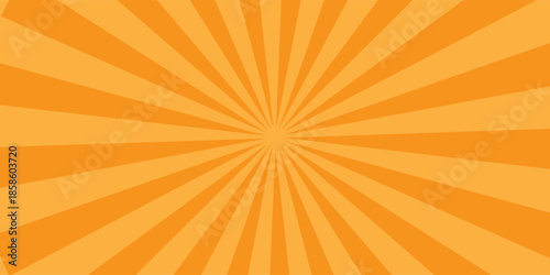 orange sun rays background design template